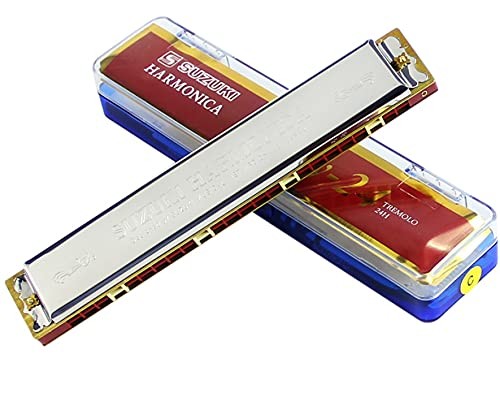 Suzuki -24H C 24-Hole Tremolo Harmonica, High-Quality Suzuki Tremolo Harmonica _