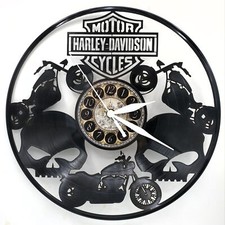HARLEY DAVISON | Vinyl record Clock | Motor Cycle Gift | Man Cave | PIN picture