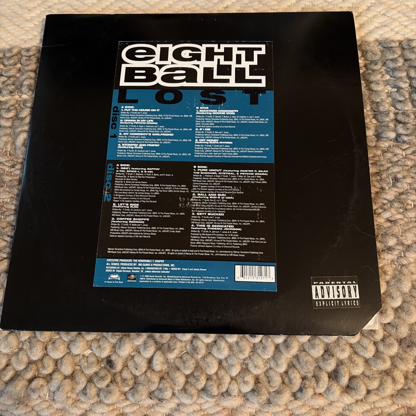 Eightball Lost Vinyl LP.  8ball. Double LP Promo Notch like New