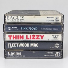 Lot 5 Vintage 70s Rock Pop Cassette Tapes Pink Floyd, Lizzy, Eagles, Fleetwood picture