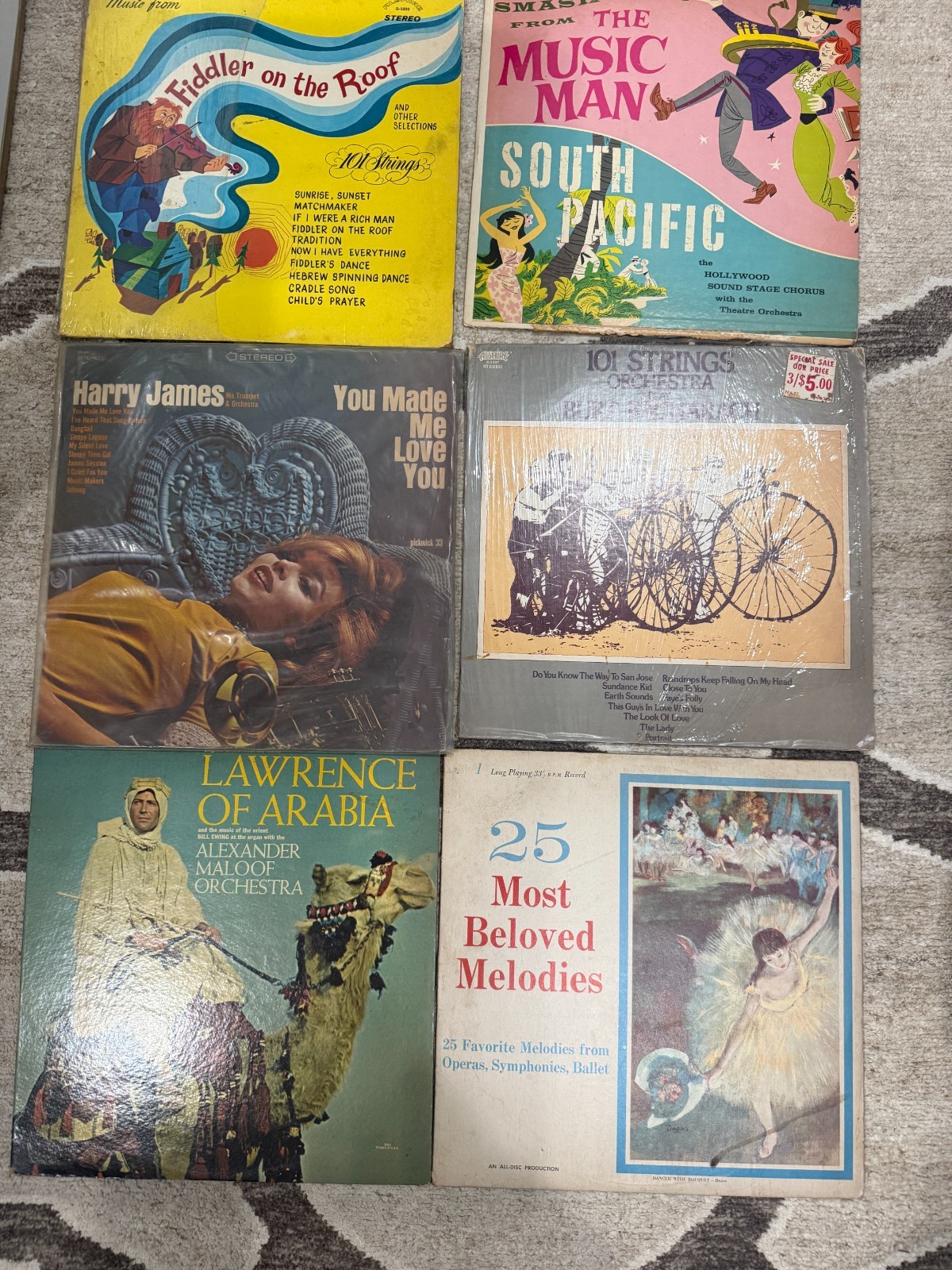 Classic Music vintage records from 1960's, 70's, 80's Buy one or ALL