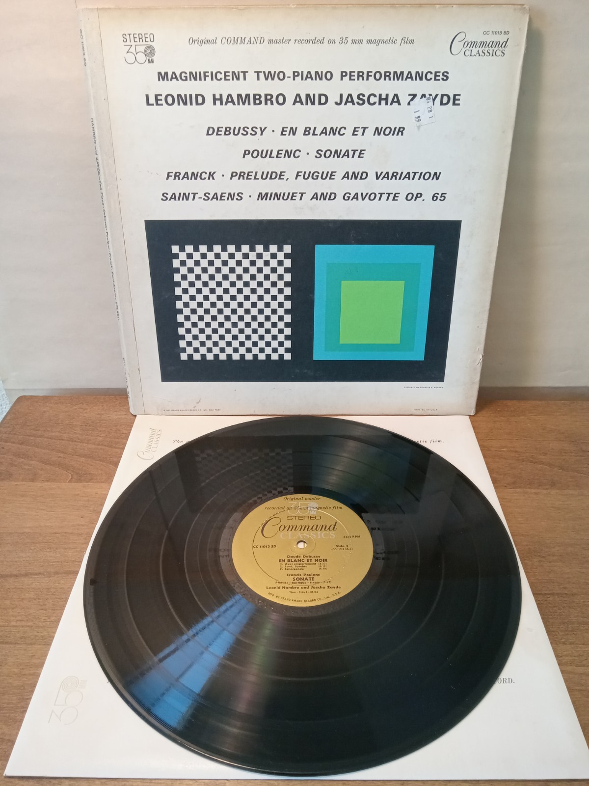 Leonid Hambro, Jascha Zayde, Debussy, Poulenc, Franck LP VG+ Command CC 11013 SD