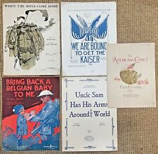 Vintage 1918 World War I Sheet Music Lot (5) picture