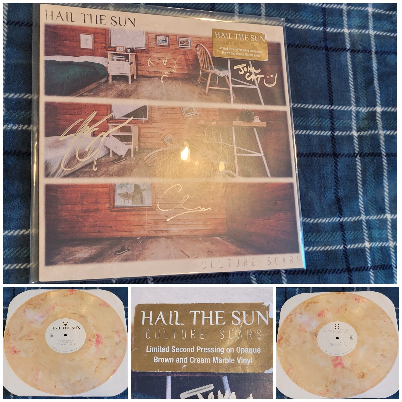 Hail The Sun - Culture Scars 2nd press /100 Tan-Brown vinyl SIGNED by 4 Founders