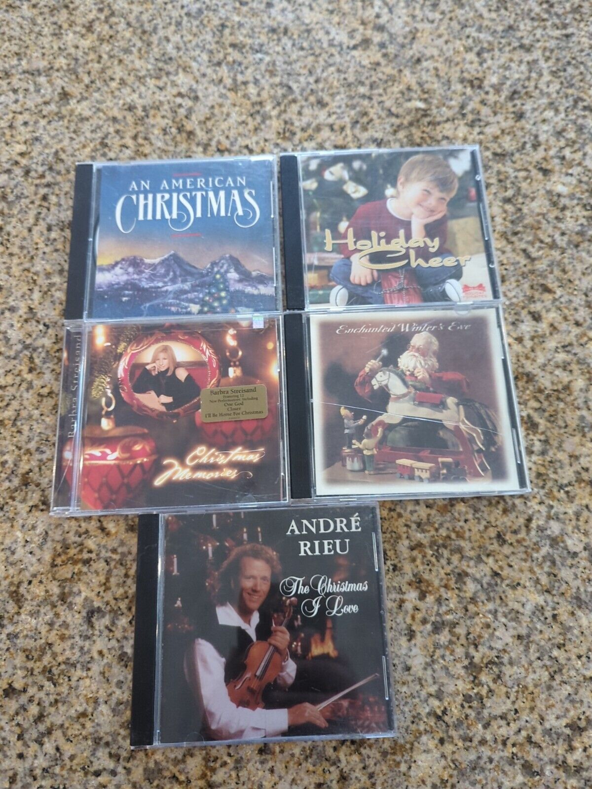 Lot of 5 Christmas CDS - L4 Holiday Cheer, Streisand, Enchanted Winters Eve, Rie
