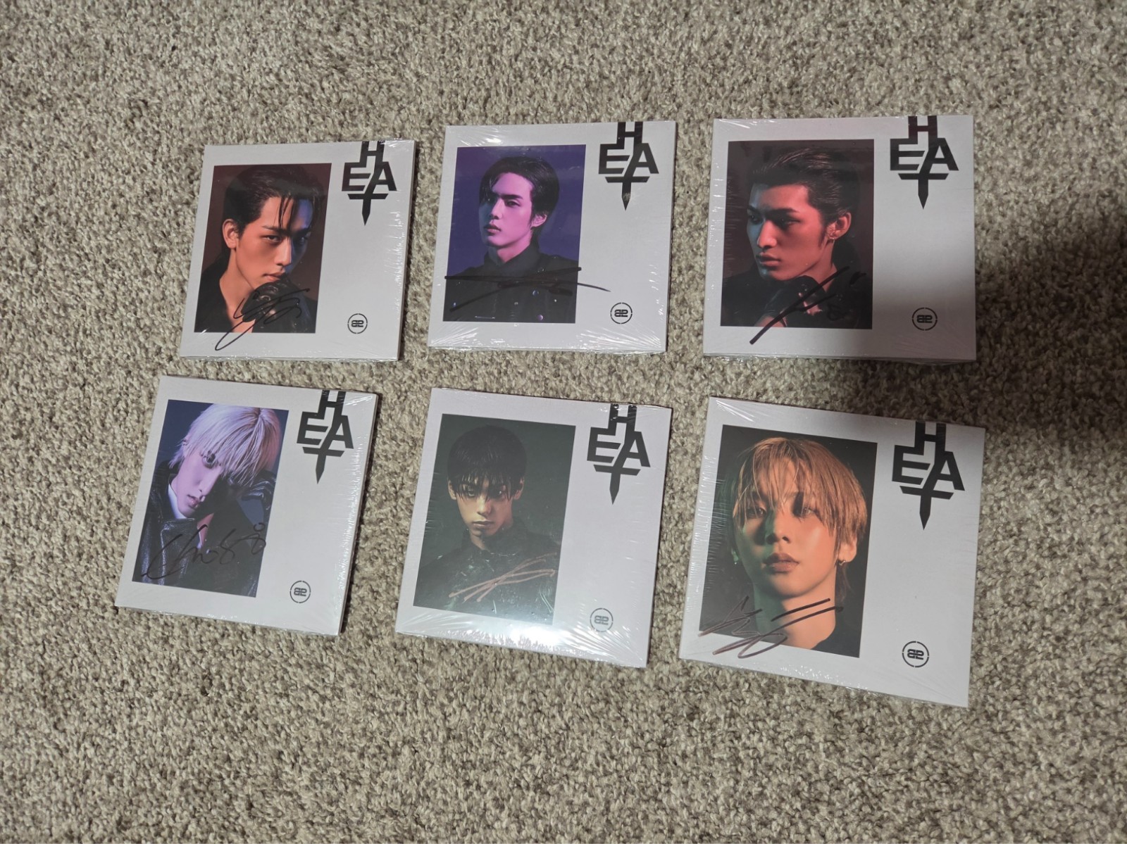 Set of 6 Member Signed 82Major HEAT Sealed Album Digipak CD Autographed Auto Ver