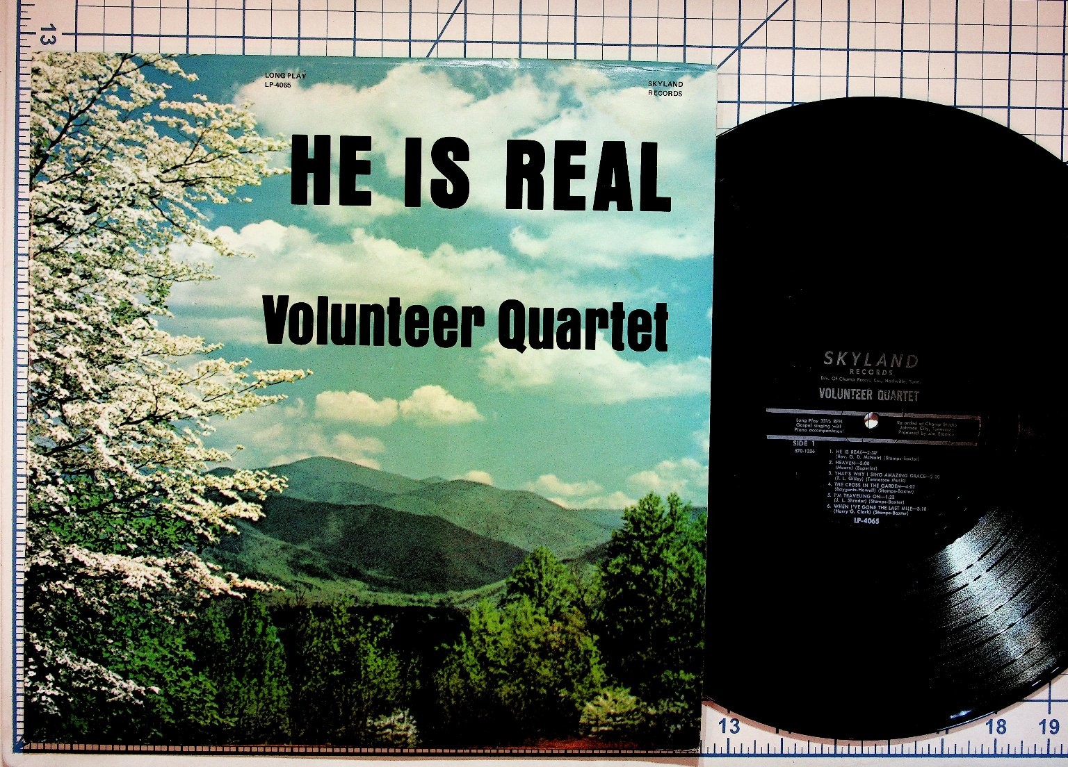 Volunteer Quartet – He Is Real LP Record Skyland Gospel 33⅓ RPM