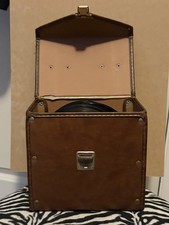 Lot of 65 Random 45 RPM Records classic-rock & r&b w/Vintage Faux Leather Case picture