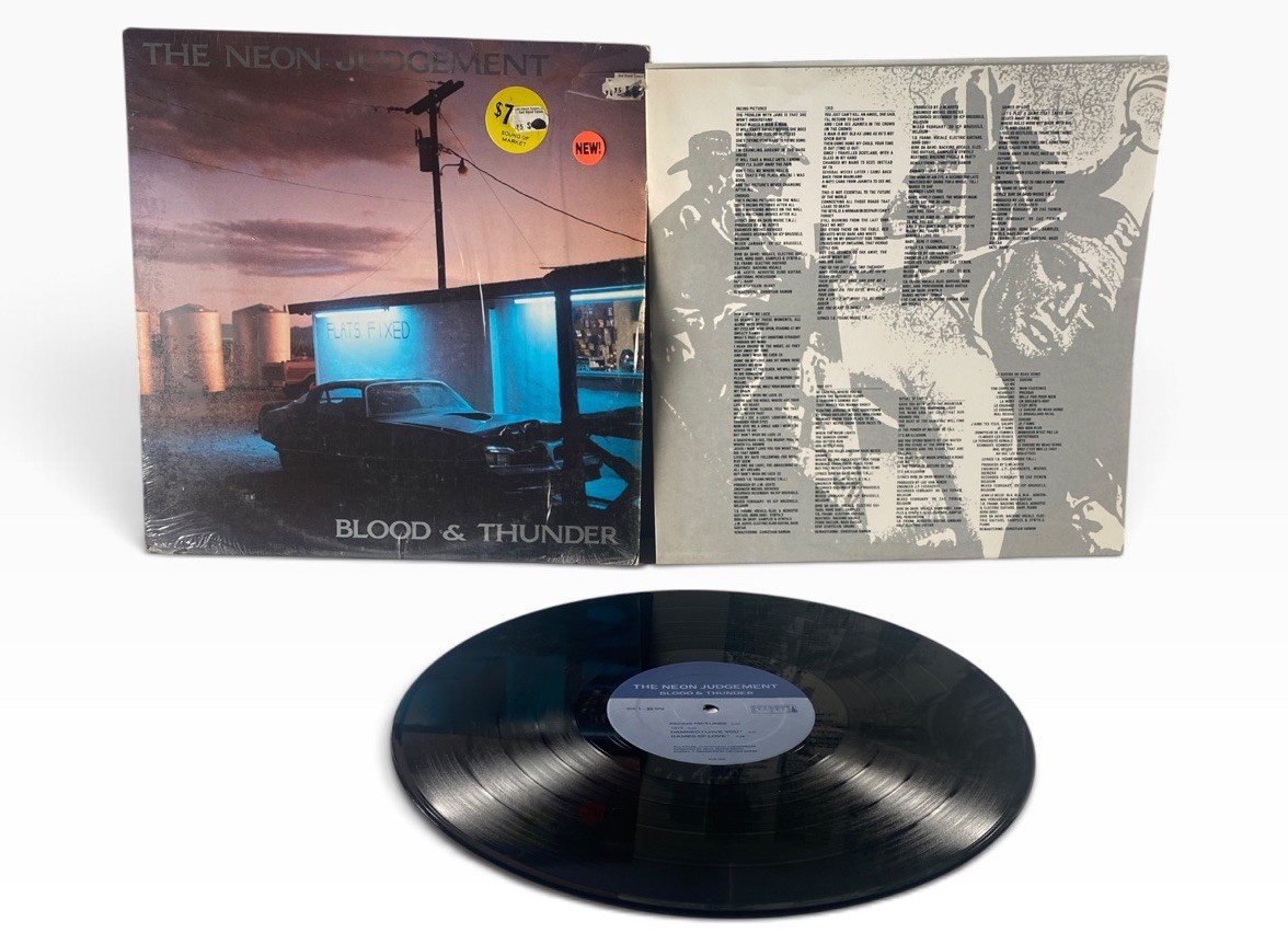 The Neon Judgement Blood & Thunder LP 1989 Wax Trax PIAS BIUS 1026 VG+ Vinyl