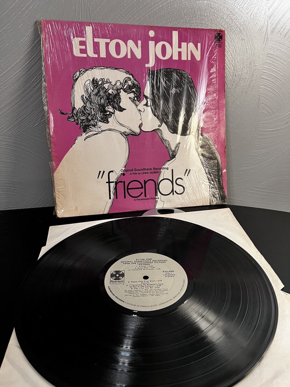 VINTAGE ELTON JOHN - “friends” ost LP 1971 Paramount PAS6004 Vinyl