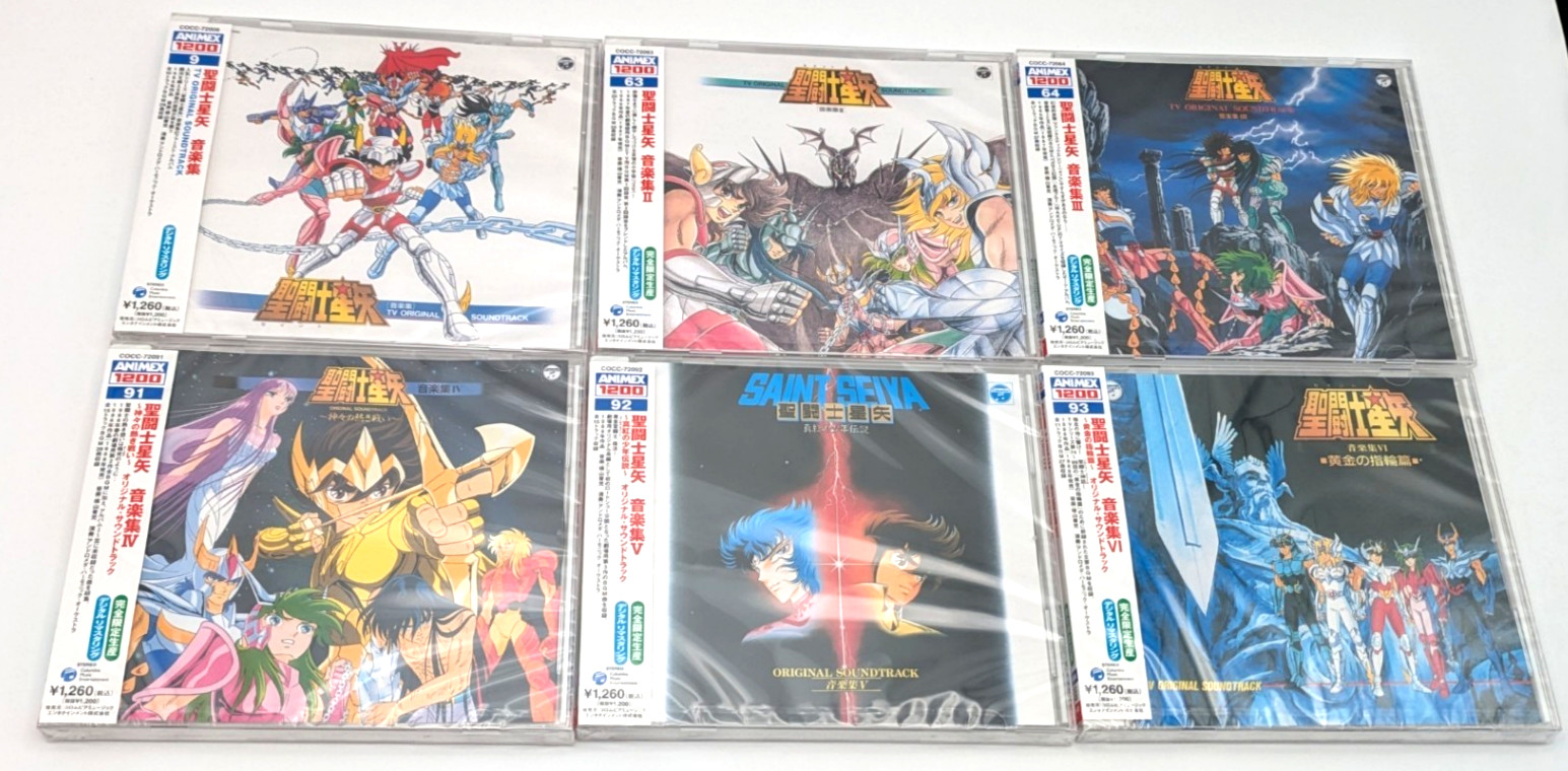 Saint Seiya Set of 6 CD Original Soundtrack Music Collection Vol. 1 to 6