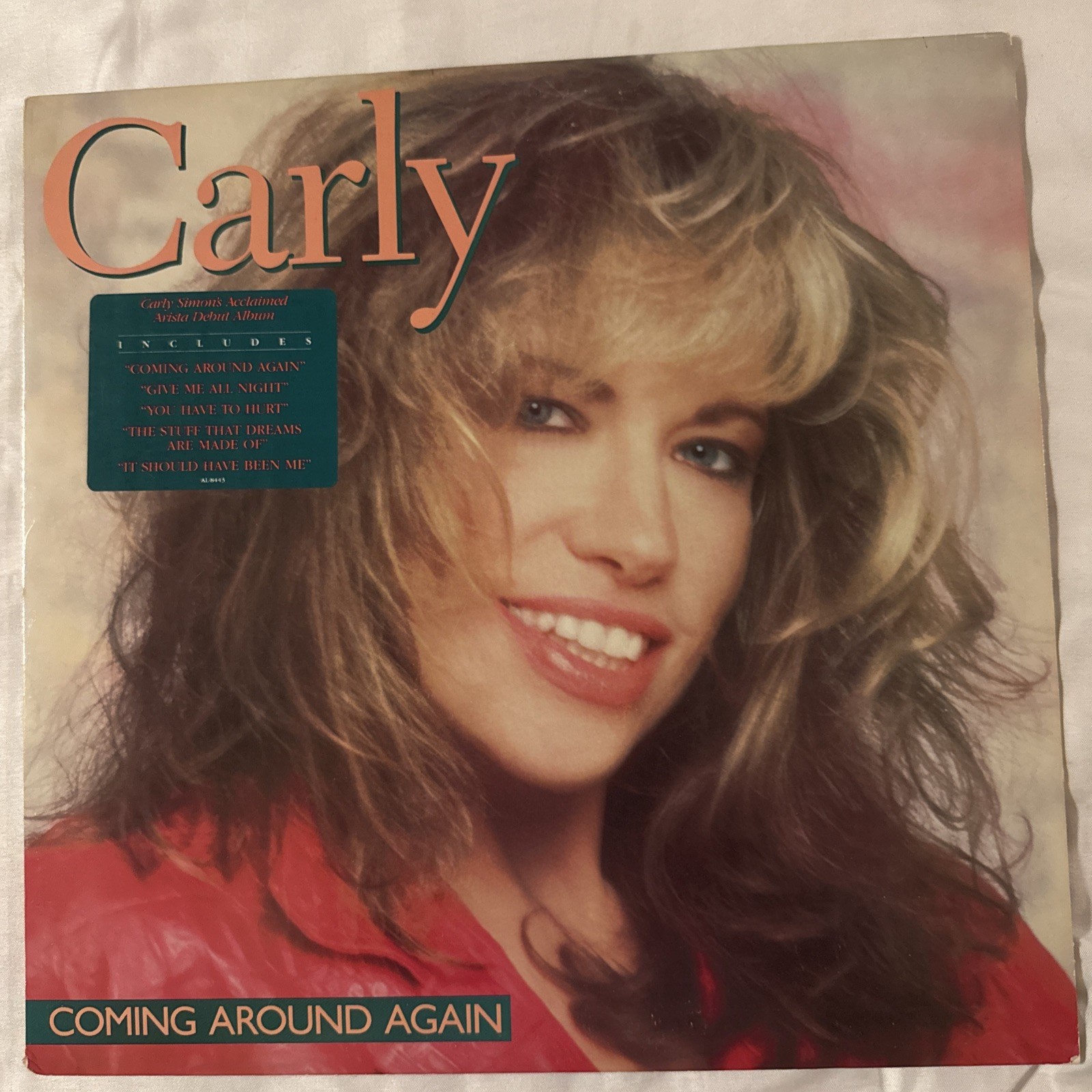 Carly Simon Coming Around Again 1987 Arista Records AL-8443 Promo Synth Pop LP