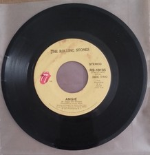 The ROLLING STONES Angie 45 Rpm 1973 & Rock in a Hard Place 1989 Vintage Singles picture