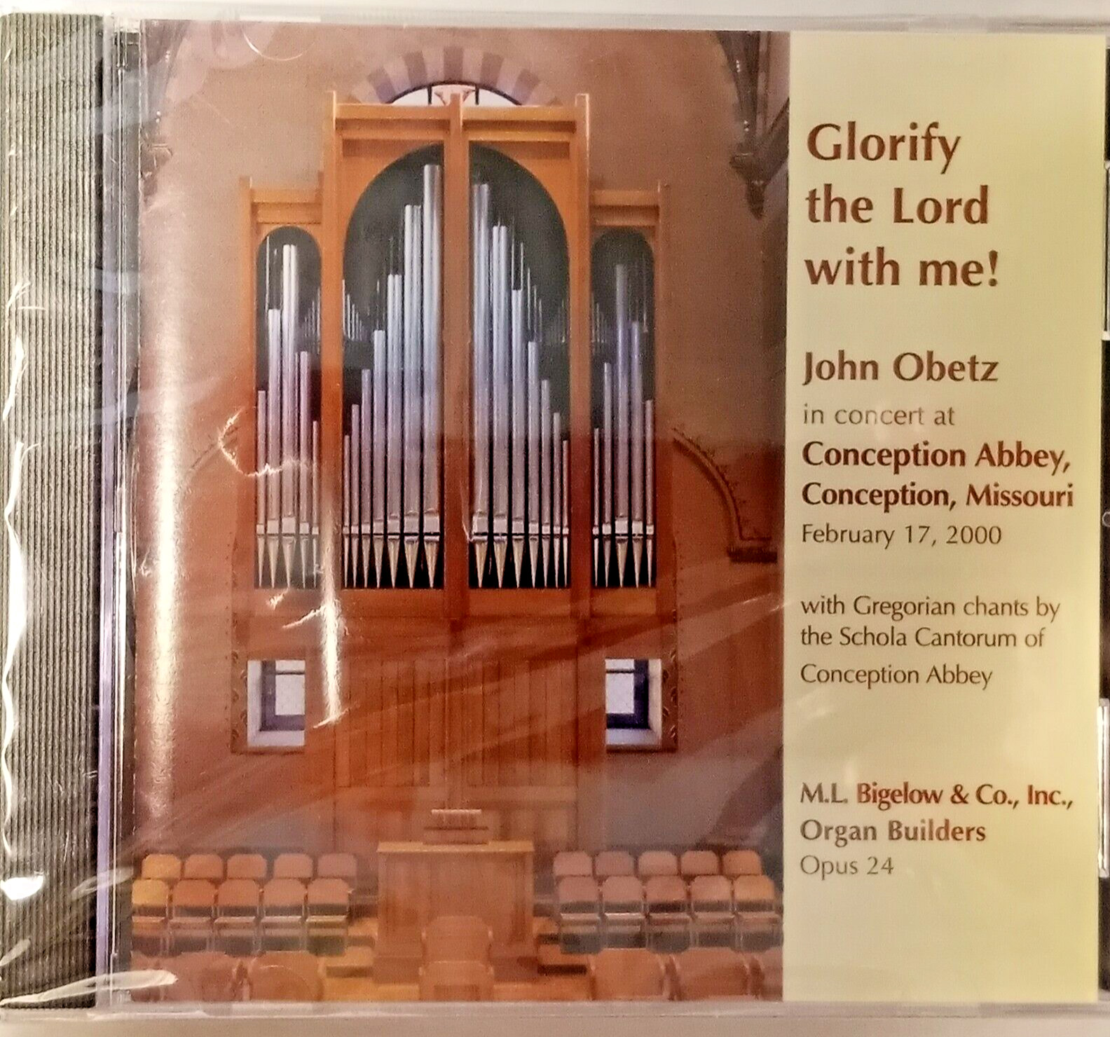 John Obetz-Glorify the Lord with Me ORGAN CD Conception Abbey MO sealed new