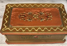 Vintage ANRI Jewelry Music Box Reuge Swiss Movement NOT PLAYING For Repair IT picture