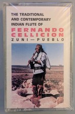 Fernando Cellicion Zuni Pueblo Traditional Indian Flute Cassette 1990 Sealed NOS picture