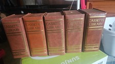 5 Vintage Audio Cassette Tape Holder Library Book Style picture