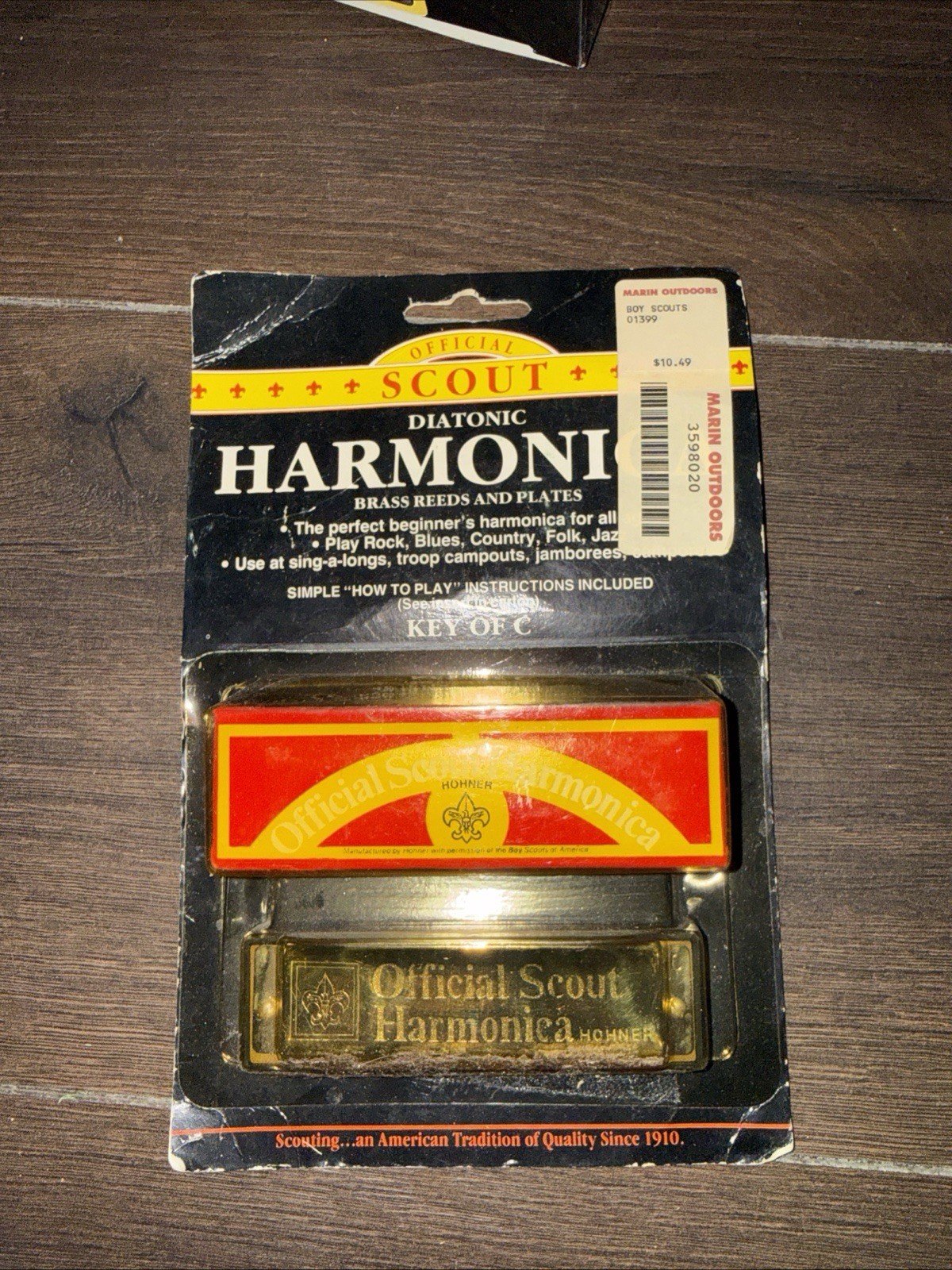 Vintage Hohner Official Boy Scouts Harmonica Key of C New Sealed BSA