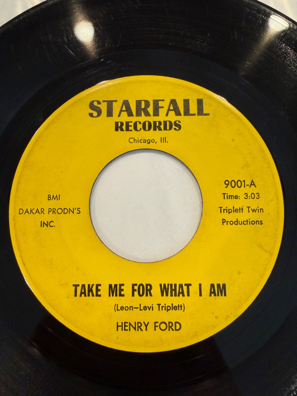 Henry Ford - Take Me For What I Am / I Love You - Rare Lowrider Soul Starfall 45