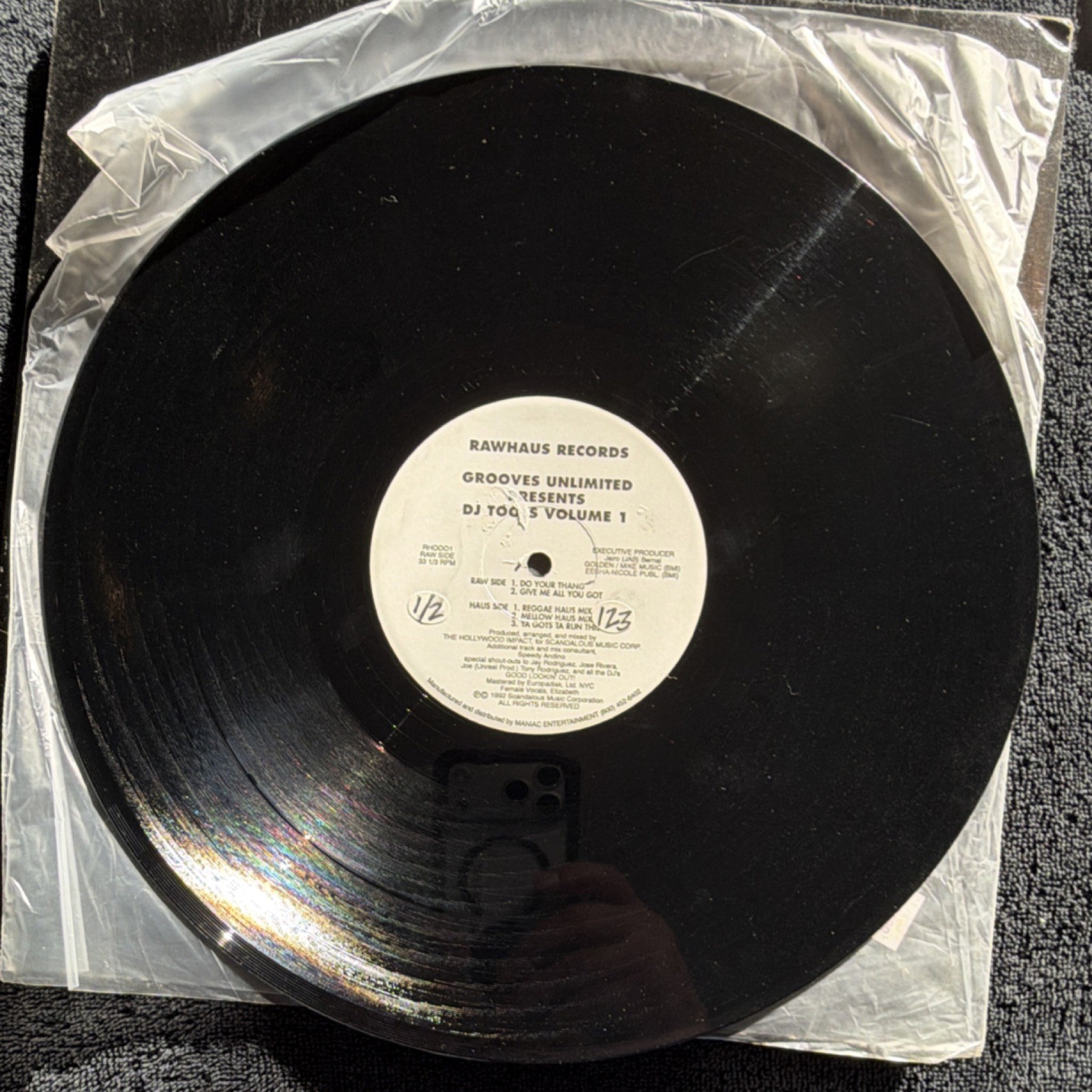 Vinyl Record Grooves Unlimited DJ Tools Volume 1 Rawhaus Records 12\