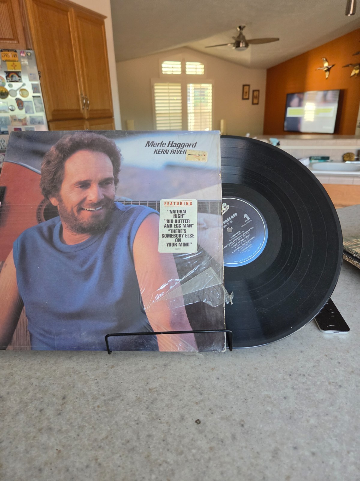 Merle Haggard Kern River LP 1985 VG+ Shrink/Hype Sticker