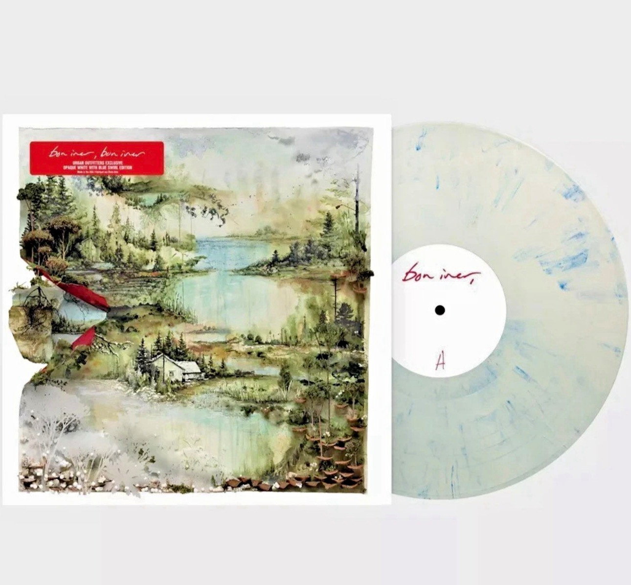 Bon Iver, Bon Iver  White & Blue Swir Vinyl IN HAND SEALED URBAN OUTFITTERS LP