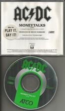 AC/DC Acdc Ac dc Moneytalks w/ PLAY IT STICKER PROMO radio DJ CD Single 1990 USA picture
