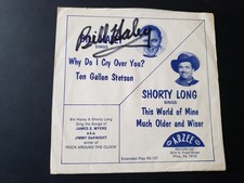 autographed 1970s VG+ bill haley Why Do I Cry Over You? SLEEVE ONLY 45 picture