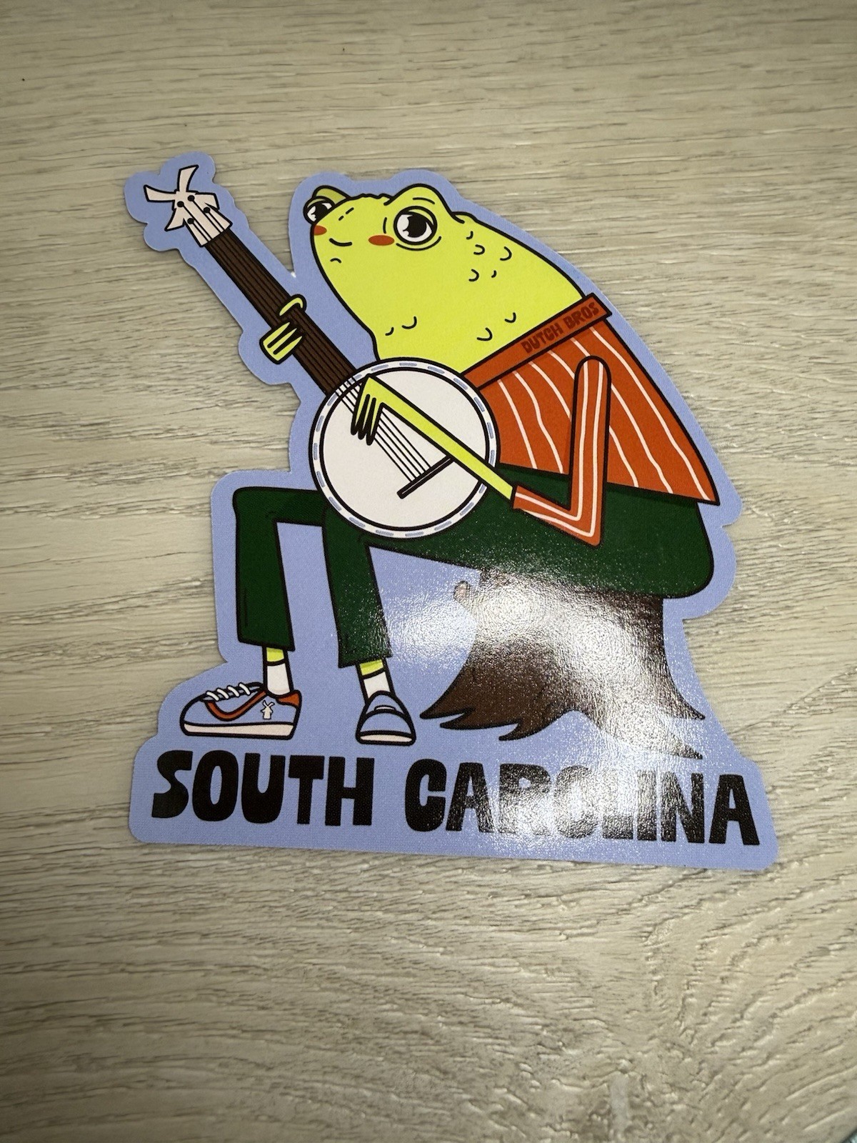 DUTCH Bros state sticker SOUTH CAROLINA frog banjo 2026 coffee