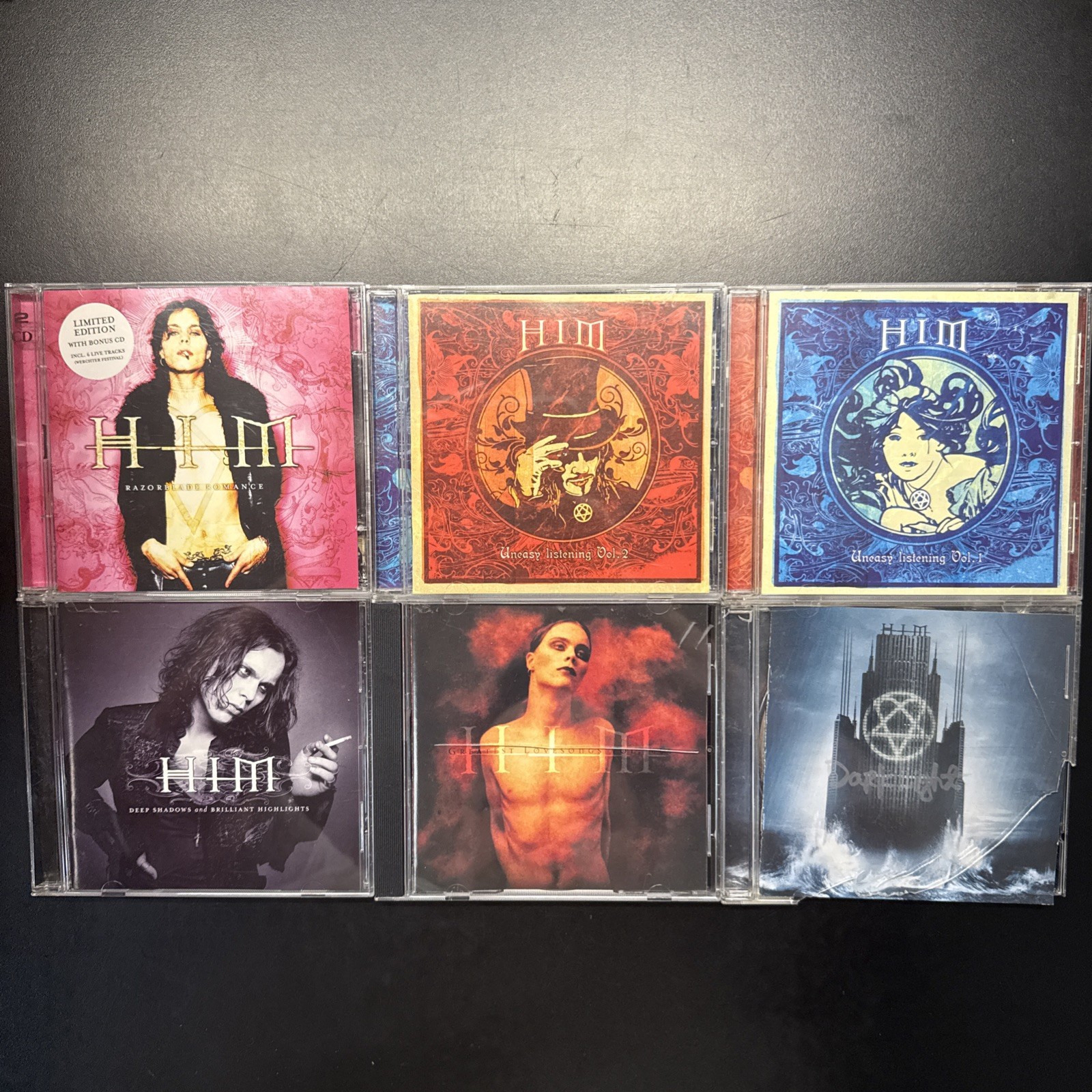 6 CDs HIM Greatest Lovesongs Uneasy Listening 1 2 Razorblade Shadows Dark Lights