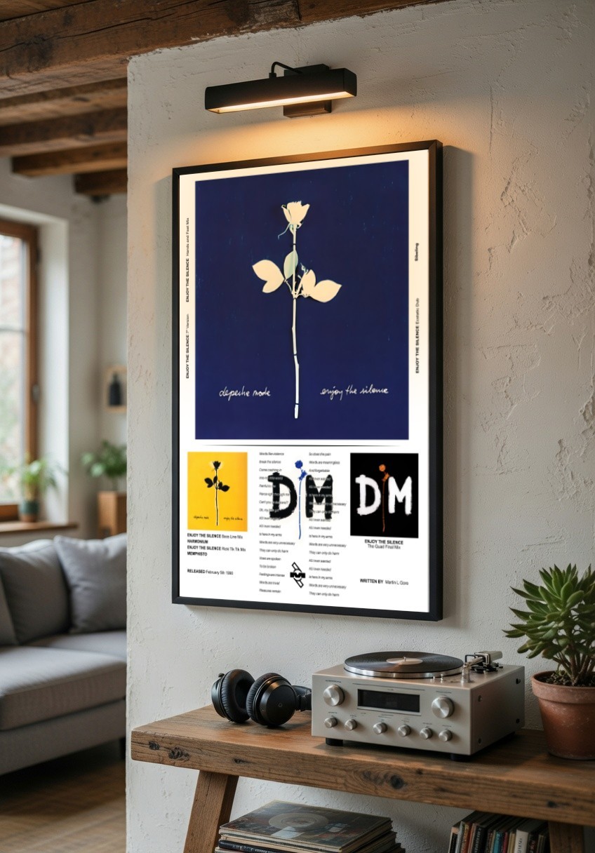 Depeche Mode Enjoy The Silence Singles Fan Art A3 Art Print. Poster Unframed.