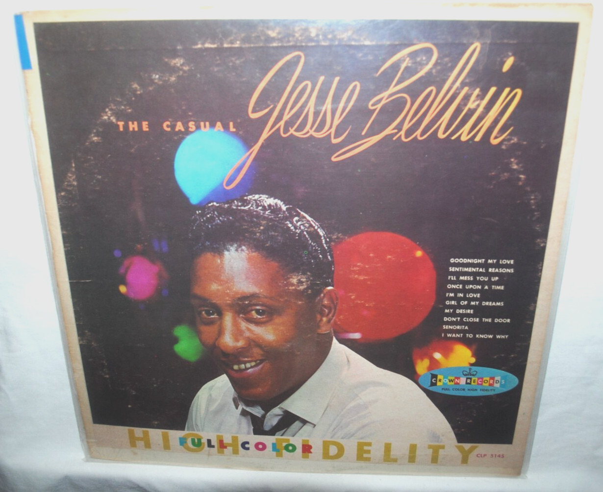 Jesse Belvin, THE CASUAL JESSE BELVIN, LP record, Crown CLP 5145, READ NOTE
