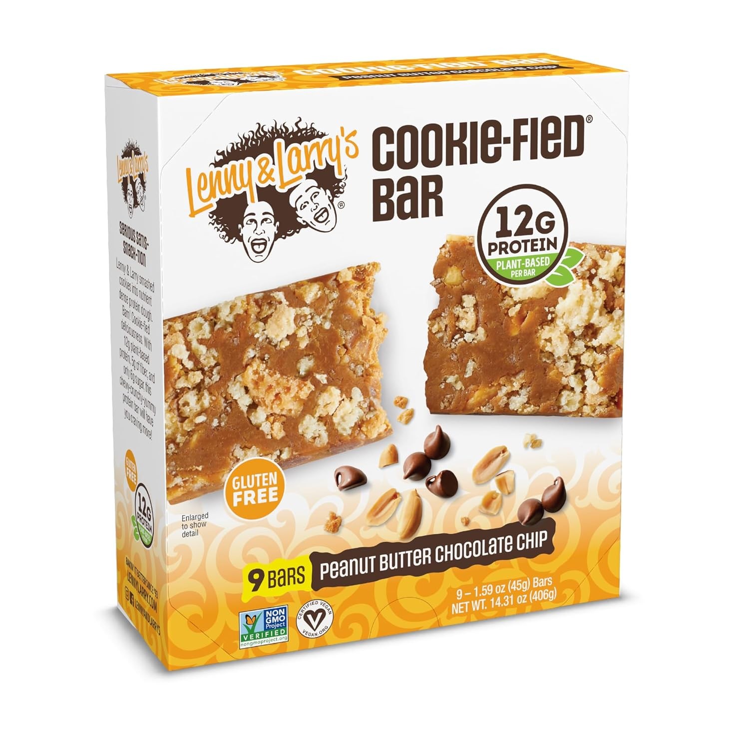 Lenny & Larry\'s Cookie-fied Protein Bar – Peanut Butter Chocolate Chip Vegan