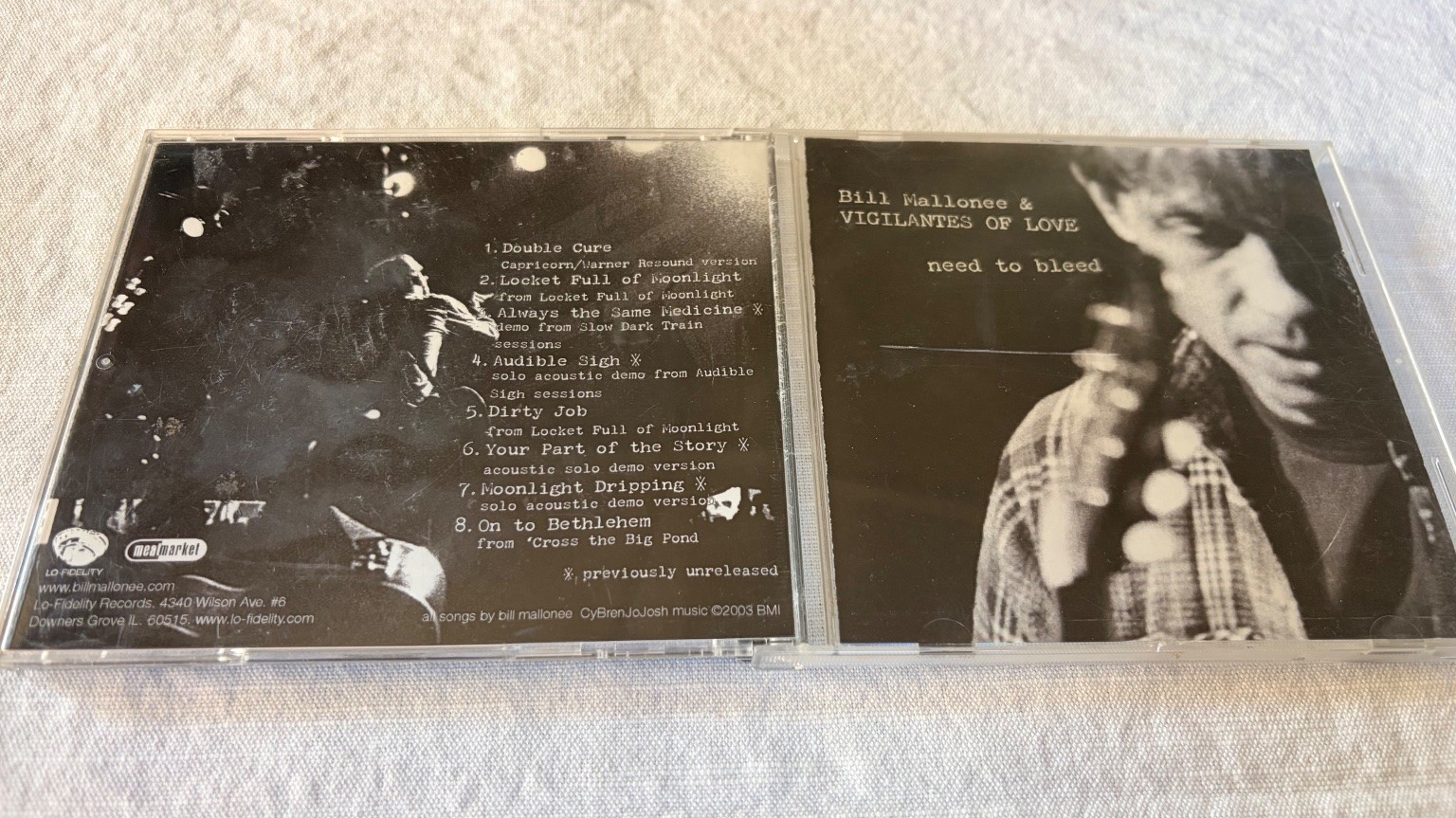Bill Mallonee & Vigilantes of Love - Need to Bleed CD 2003 Lo-Fidelity Rock
