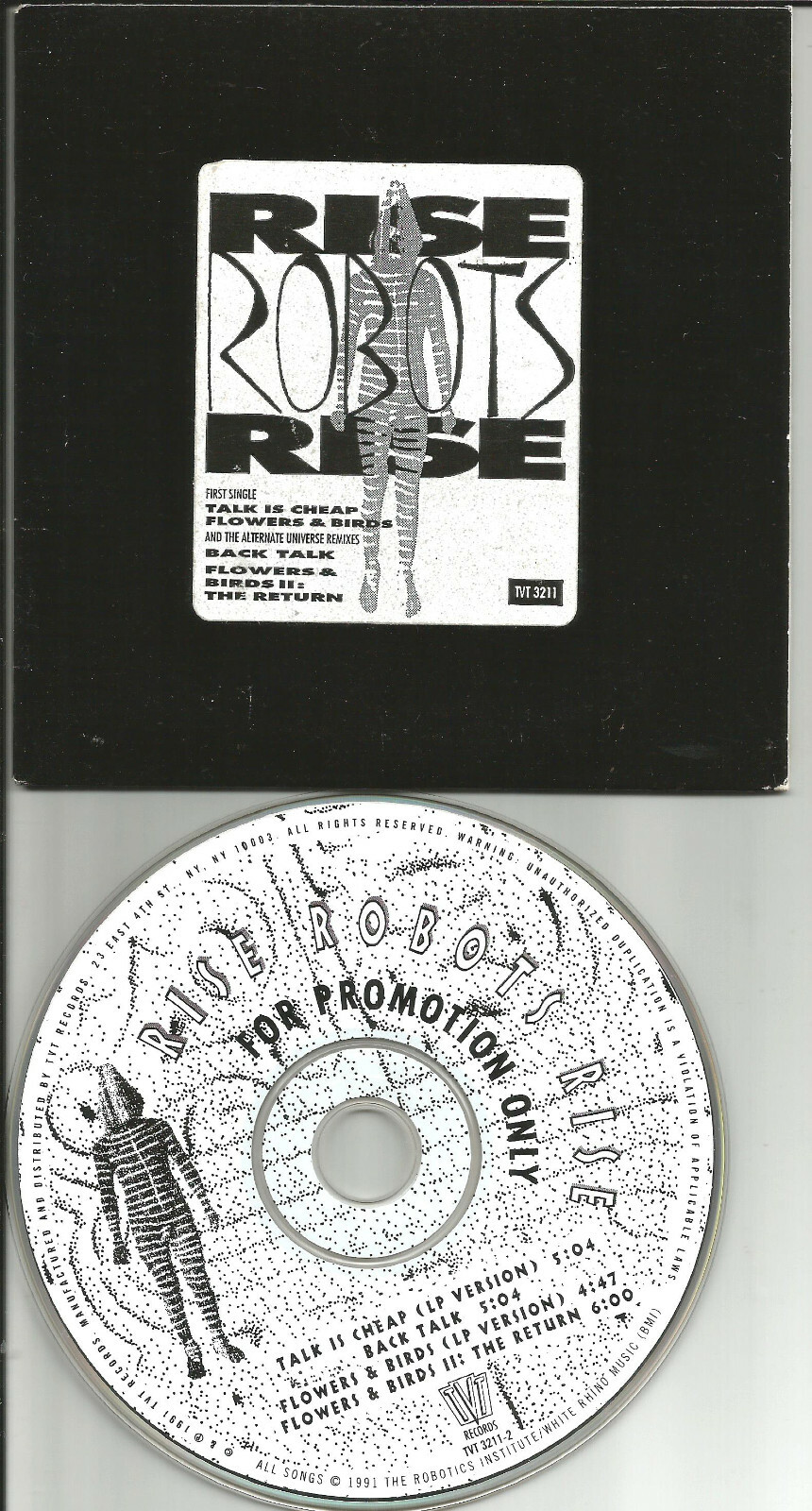 RISE ROBOTS RISE Talk is Cheap w/ 2 UNRELEASED TRX PROMO DJ CD single USA