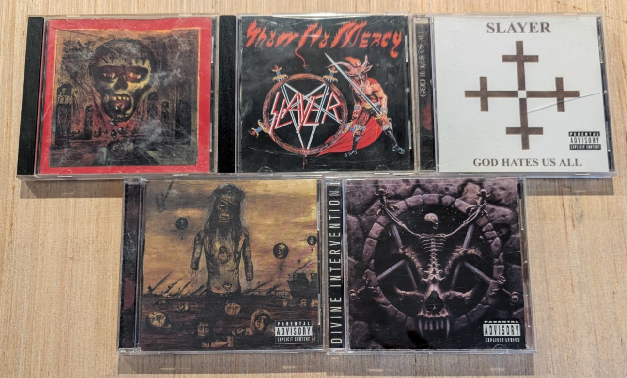 Slayer 5 CD Lot - God Hates Us All Divine Intervention Christ Illusion Show No