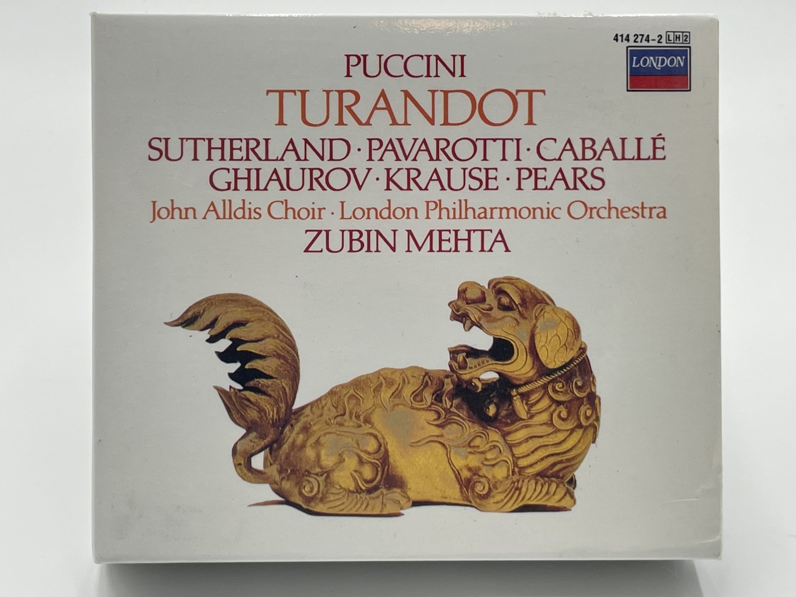 Puccini Turandot 2 CD - Lrg Pamphlet - Sutherland, Pavarotti, Mehta
