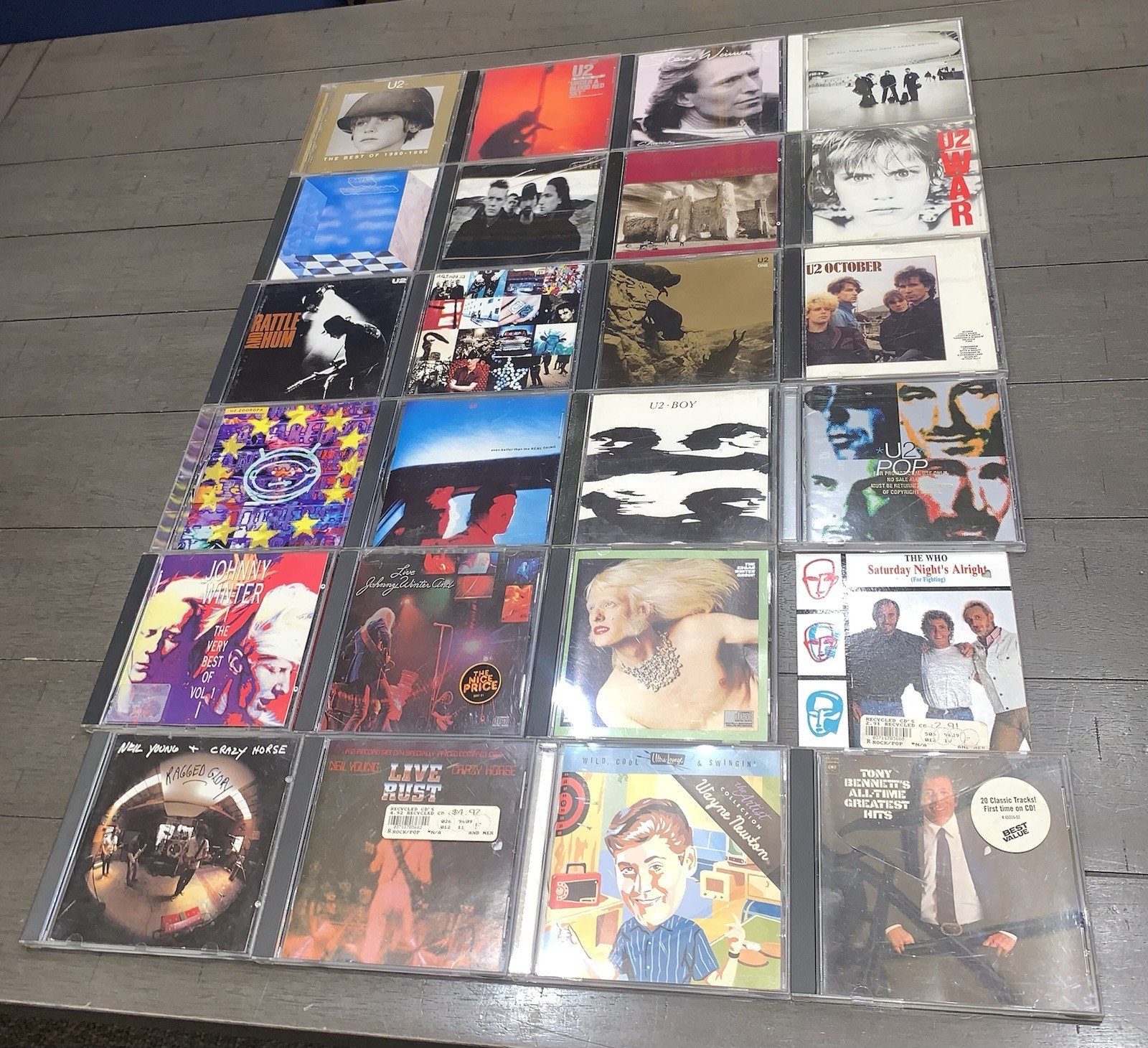 A2 LOT 24 CD DISC (MOSTLY U2) TRAFFIC STEVE WINWOOD JOHNNY WINTER NEIL YOUNG
