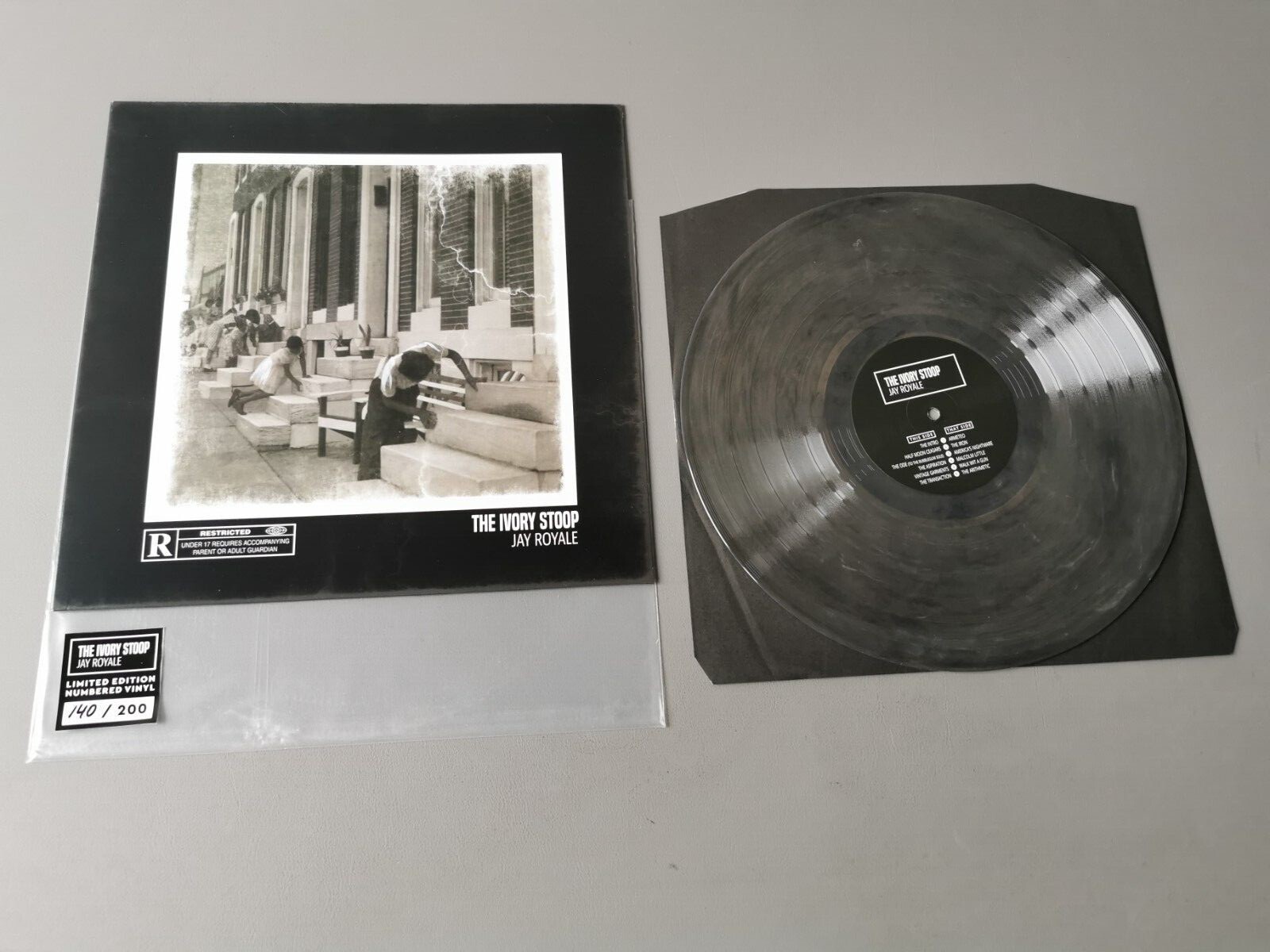 JAY ROYALE lim/num. /200 ultra clear marbled Vinyl LP Ivory Stoop (2019 Danmark)
