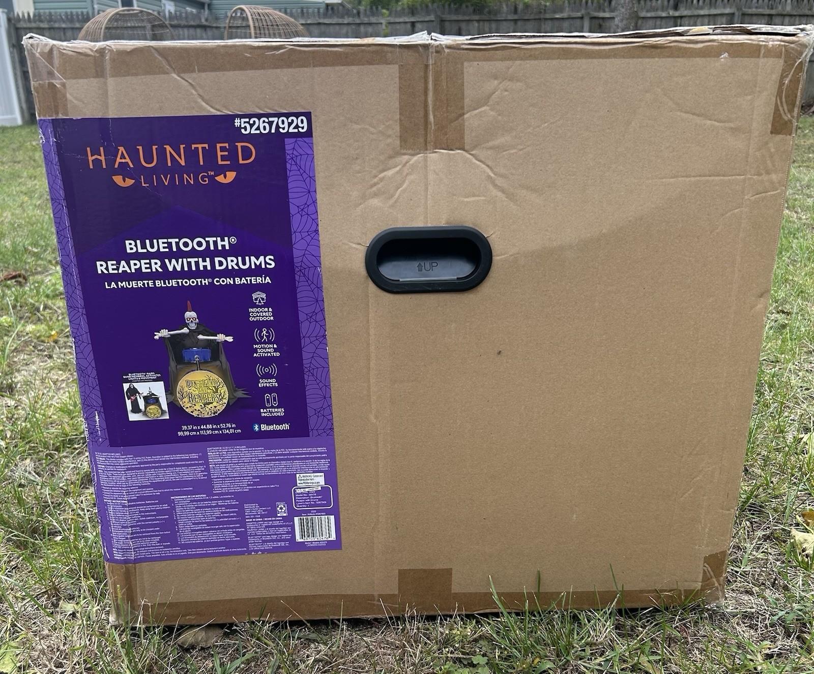 Haunted Living Bluetooth Reaper with Drums Halloween Prop, MPN 5267929