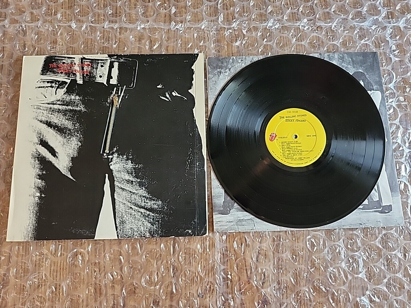 The Rolling Stones \'Sticky Fingers\' 1971 USA 1st pressing Lp in ex condition