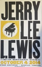 JERRY LEE LEWIS Hatch Show Print Poster Ryman Auditorium 2014 Original picture