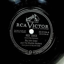 Big John Greer & Rhythm Rockers Red Juice Big Johns A Blowin 78 Record picture