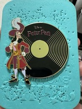 Disney Peter Pan Captain Hook Vinyl Record Pin - pink à la mode- palm le 400 picture