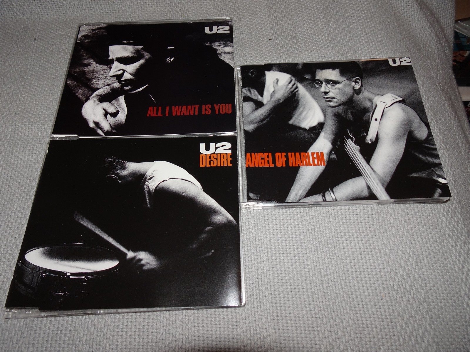 U2 All I want is you Desire and Angel of Harlem picture disc cd