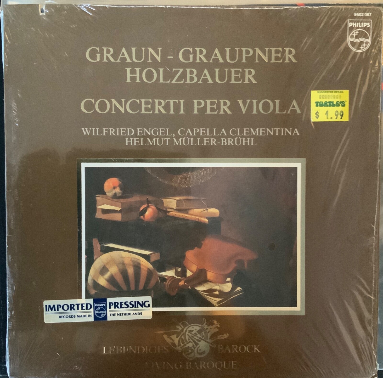 PHILIPS 9502 067-GRAUPNER-GRAUN-CONCERTOS FOR VIOLA-ORIGINAL LP-IMPORT PROMO