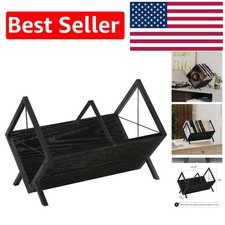Vintage-Inspired Vinyl Record Rack - Holds 80-100 LPs, Perfect for Home Decor picture