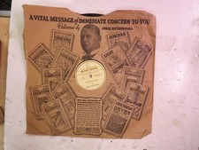 Judge Rutherford - WATCH - TOWER P153 - Miracles & Instruction - Original Sleeve picture