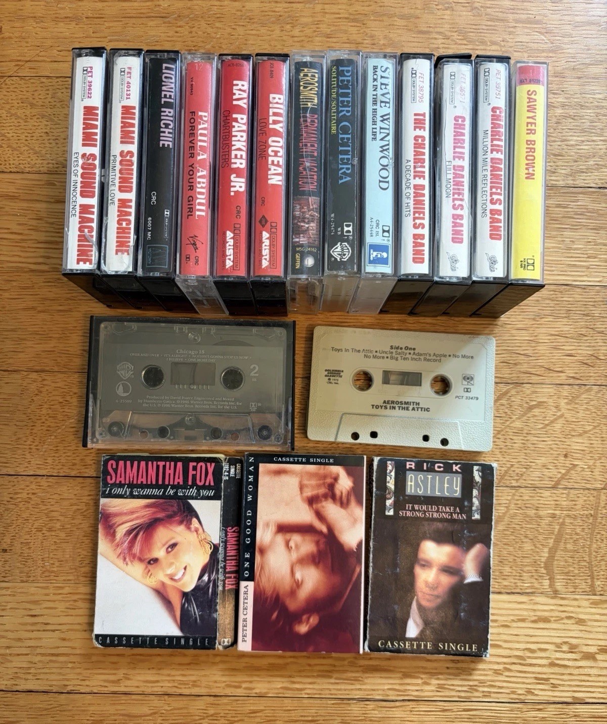 Set of 18 Vintage 1980’s Era Rock Pop Music Cassette Tapes