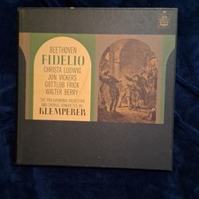 Vintage Beethoven Fidelio 3 LP Vinyl Box Set Christa Ludwig Klemperer Angel 3625 picture